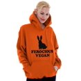 thumbnail image 3 of Ferocious Vegan Herbivore Bunny Hoodie Sweatshirt Women Men Brisco Brands M, 3 of 6