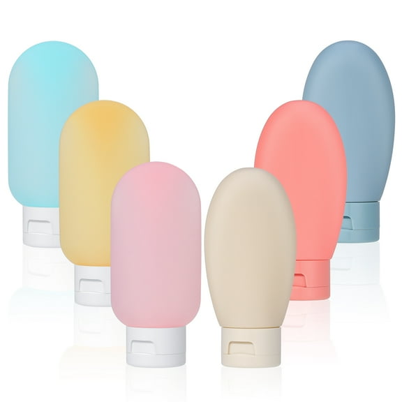 HEQUSIGNS 6 Pcs Travel Bottles for Toiletries, 1oz / 30ml Portable Travel Bottles Leakproof Refillable Liquid Bottles for Travel Toiletries and Shampoo