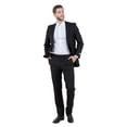 thumbnail image 2 of Mens Slim Fit Solid 2 Piece Pick Stitch Suit Set Notch Lapel, 2 of 4