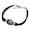 Black, variant on Green Lantern Blackest Night Black Lantern Logo Novelty Suede Leather Metal Bracelet