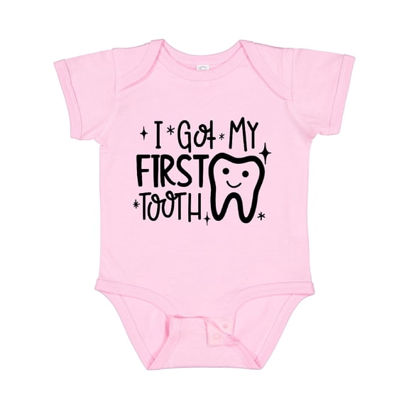 Inktastic I Got My First Tooth Boys or Girls Baby Bodysuit