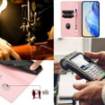thumbnail image 5 of Compatible with Samsung Galaxy S25 Edge Wallet Case with RFID Blocking Credit Card Holder, PU Leather Folio Flip Kickstand Protective Shockproof Cover Women Men for Samsung Galaxy S25 Edge - Pink, 5 of 11