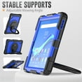 thumbnail image 4 of Dteck for Lenovo Tab M10 FHD Plus Case 10.3" with Built in Screen Protector, Heavy Duty Shockproof Child Proof Rugged Case with Rotating Handle Stand,Black + Blue, 4 of 7
