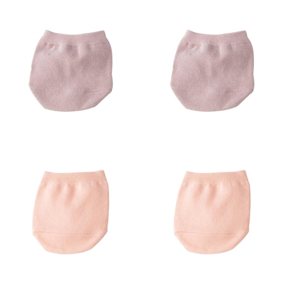 YUEHUA 4 Pairs Toe Socks Womens for Mules, Half Socks Toe Topper Covers No Show Invisible Non-slip Liners for Clogs