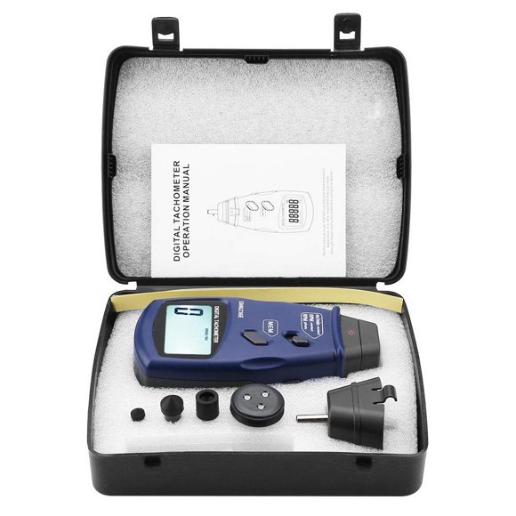 Handheld Tachometer RPM Tester, Tach,Tachometer, SM6236E Contact Tachometer Digital Tachometer 5 Digits 18 mm Digital LCD Meter Tester RMP Meter