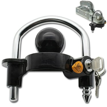 XUKEY Trailer Hitch Coupler Lock Out Ball Tongue Heavy-Duty Steel 1 7/8" 2" 2 5/16"   2 Keys