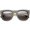 Black-Gold / Smoke, variant on sunglassLA - High Fashion Alligator Metal Temple Bold Rimmed Flat Top Sunglasses - 50mm