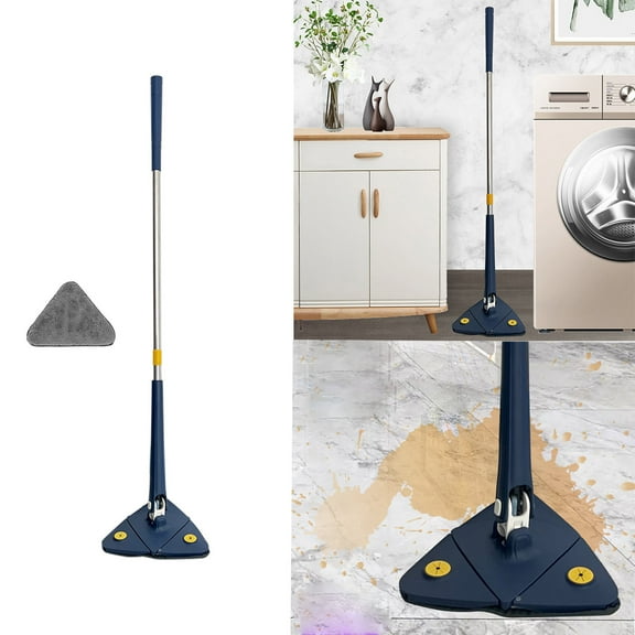 Latrodar Hands-Free Automatic Dehydration Mop, 360 Degrees Rotatable Cleaning Mop, High Durability s Cleaning Universal Blue 4x3.2 Inch Home Tools