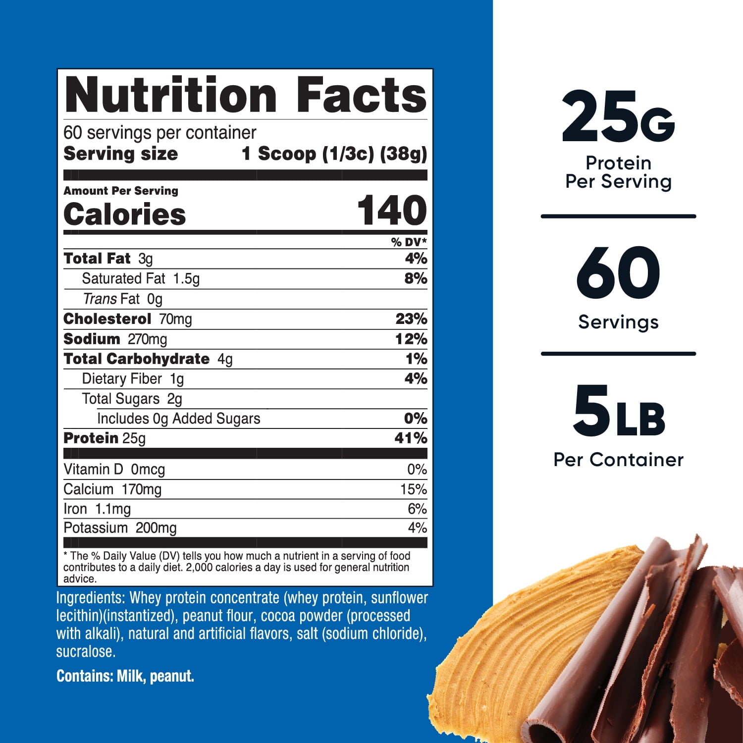 Nutricost Whey Protein Concentrate Powder (Chocolate Peanut Butter) 5LBS