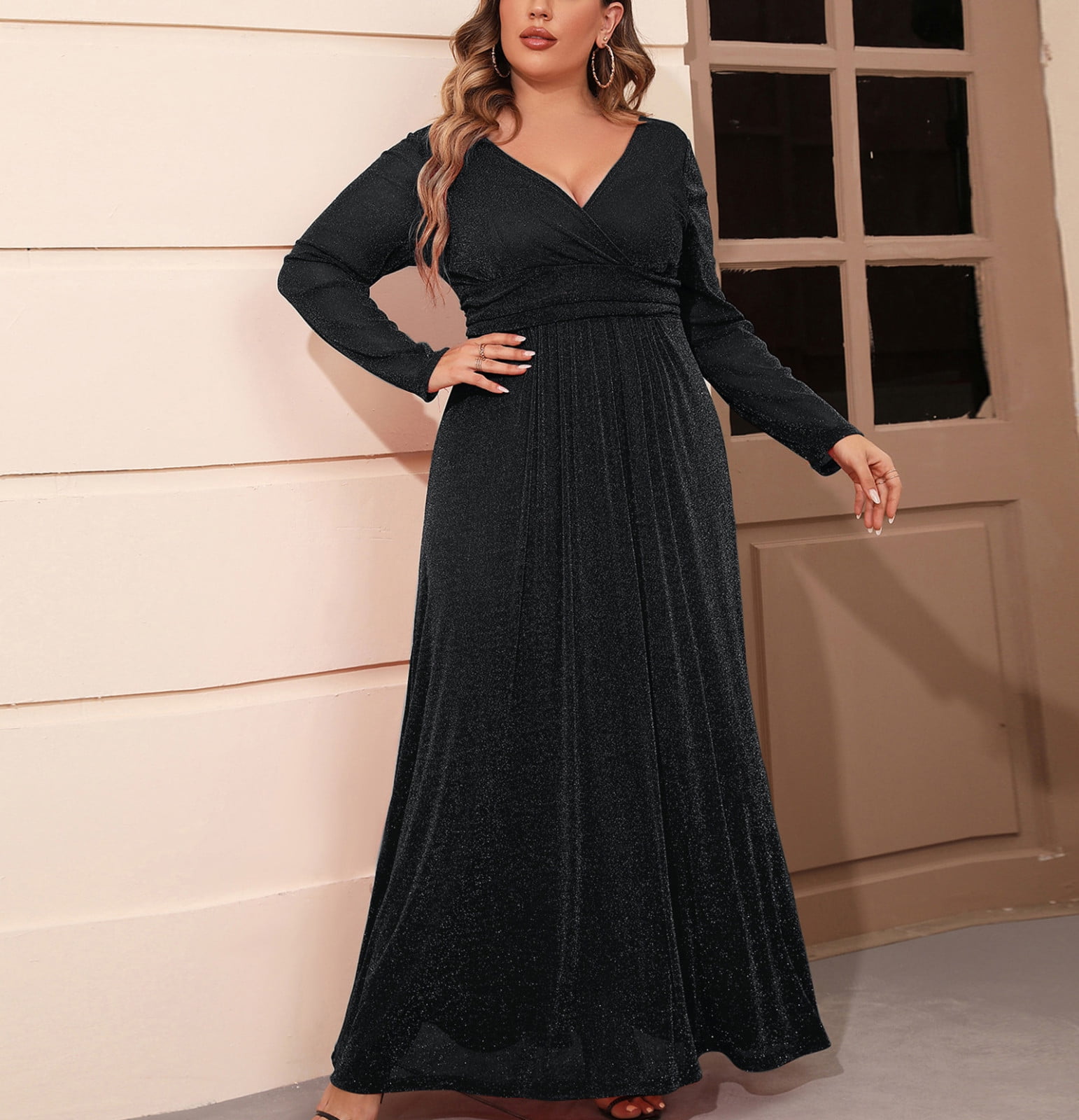 winter dress curve Evans Wrap Evans Black Maxi Dress PVCS Womens Autumn Casual Dresses Clearance Long Color:Aqua Sparkle Chinese New Year TRENDSALEADD Homfa Vertical 7 Drawer