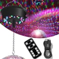 thumbnail image 3 of Motor de Bola de Discoteca Giratoria con Control Remoto, Espejo Giratorio con Luz LED de 23 Posiciones para Decoración del Hogar (Bola No Incluida), 3 of 5