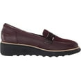 thumbnail image 6 of Clarks 26147023W: Women's Sharon Gracie Burgundy Combi Penny Loafer WIDE (7.5 Wide US Women), 6 of 6