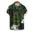 thumbnail image 4 of Awdenio Mens Summer Tops Hawaiian Shirt Short Sleeve Tropical Vacation Button Down Beach Floral Palm Shirts, 4 of 6