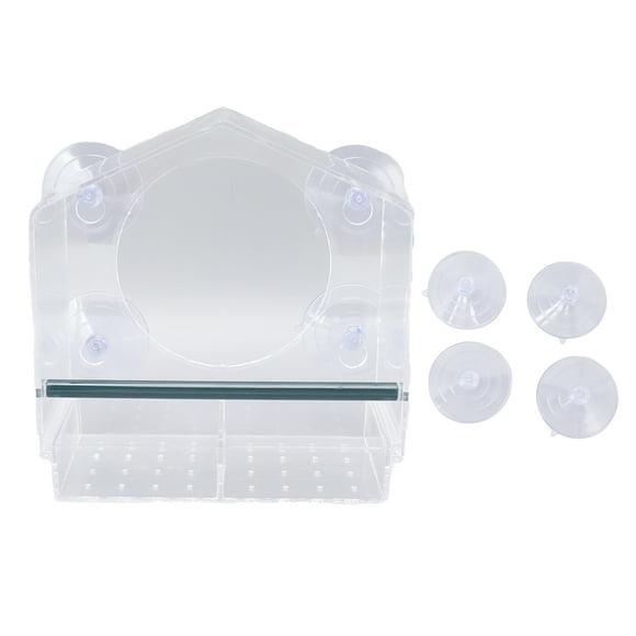 Comedero para pájaros NikouMX con ventana transparente Acrílico