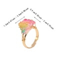 thumbnail image 2 of Chakra Crystal Ring Crystal Ring Adjustable Gemstone Rings Copper Wire Wrapped Ring Irregular Colorful Gem Ring For Women And Girls, 2 of 3