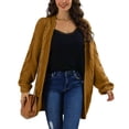 thumbnail image 3 of Yokua Women's Oversized Chunky Knit Cardigan Sweater Chunky Knit Long Sleeve Cardigan Jacket, 3 of 8