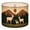 Color 2, variant on Linen Drum Lampshades Majestic Stag Foggy Forest Landscape Mountain Rustic Hunting 13"x13"x10" Light Shade for Table Lamps Floor Lamp Shades Lampshade Replacement Assembly Required