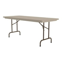 Correll R Series 29x30" Traditional Metal Folding Table in Brown/Mocha Granite
