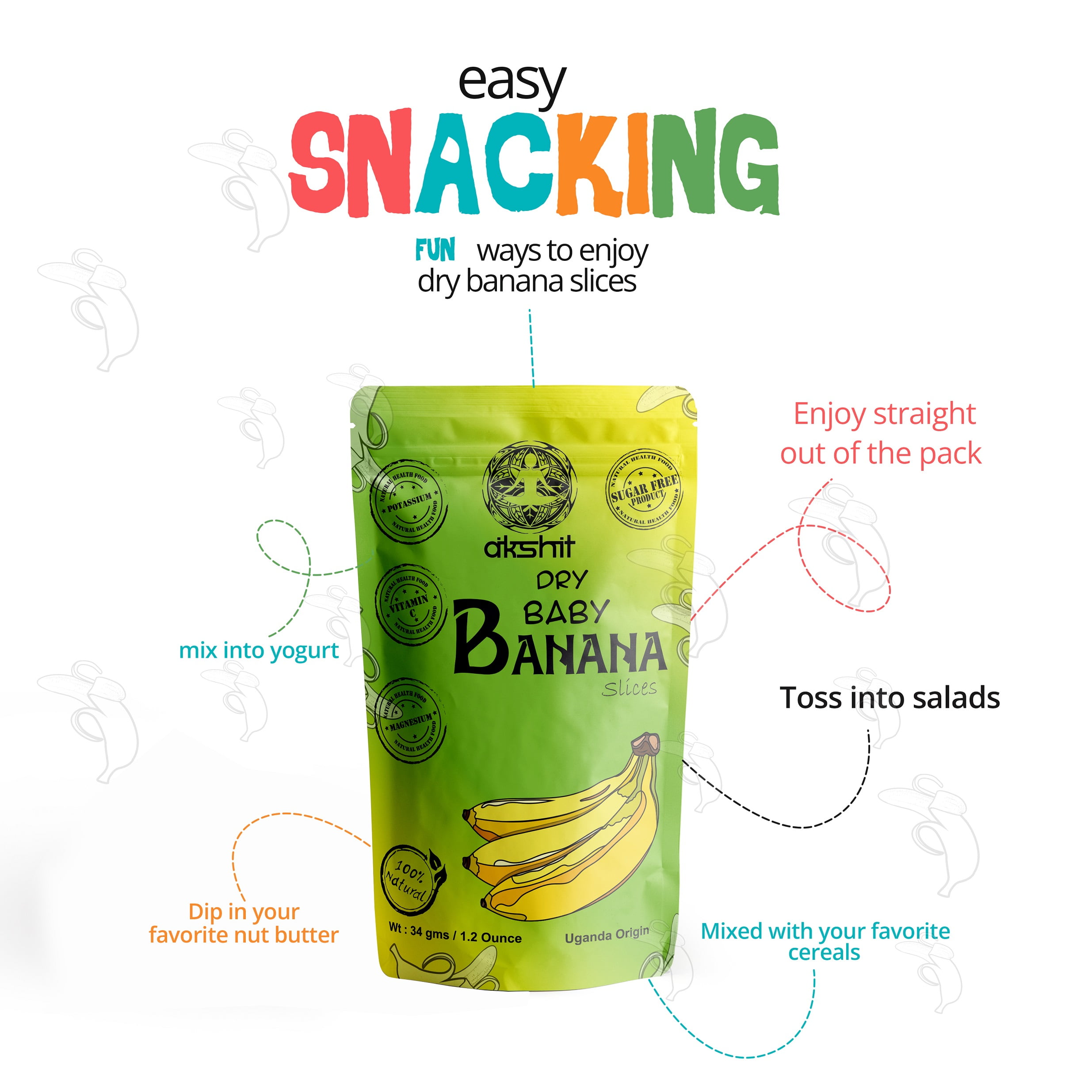 Organic Sun Dried Bananas Soft and Chewy Thai Fruit Snacks Unsulfered No  Sugar Added No Preservatives 12.6 Oz. 