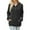 Black, variant on Comfy Fall Fashion Outfits New Womens Button V Neck Hooded Sweaters Long Sleeve Pullover Tops Casual Sweatshirts with Pockets Fall Outfits Brown M