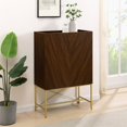 thumbnail image 3 of Contemporary 2-Door Wood Accent Cabinet with Inset Top - Dark Walnut, 3 of 8