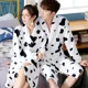 thumbnail image 2 of Bata de baño larga estilo Hotel para parejas, franela de lana Coral, vestido de mañana blanco, ropa de dormir para mujer, pijamas para hombre, Otoño Invierno, 2 of 5