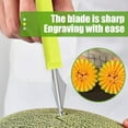 thumbnail image 4 of Kitchen Utensil Set Melon Scoop Set 2025 Upgrade 4 In 1 Stainless Steel Watermelon Cutter Fruit Carving Tools Set Watermelon Fork Slicer Cutter Ice Melon, Cyan, 4 of 7