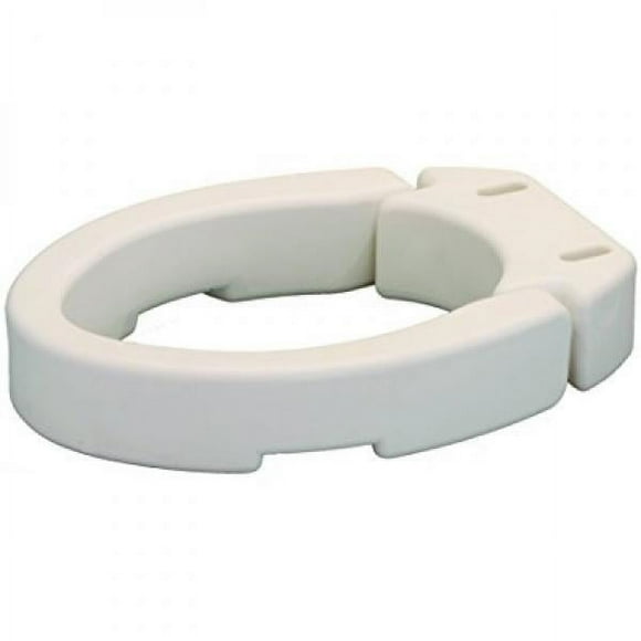 NOVA Medical Products Hinged Toilet Seat Riser, Lift Up and Down Raised Toilet Seat (For Under Seat), For Standard Seat, White, 1 Count (Pack of 1)