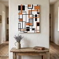 thumbnail image 3 of Canvas Wall Art, Orange Black Grey Geometric Framed Canvas Prints for Bathroom Hallway, Middle Century Modern Abstract Art Gallery Wrapped Wall Decor for Home Office, Gifts, 8"x10" Ship Next Day, 3 of 9