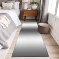 thumbnail image 5 of Dark Gray 2'x6' Runner Rug, Gradient White Abstract Minimalist Stripe Washable Non-Slip Area Rugs for Hallway Kitchen Floor Bedroom Entryway, Laundry Carpet Decoration Indoor Mat, 5 of 9