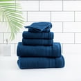 thumbnail image 1 of Ensemble de 6 serviettes de bain unies hometrends, marine, 1 of 4