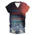 thumbnail image 1 of UANWENN T-Shirt à Manches Courtes Col en V pour Femmes Décontracté Confortable Basique Doux pour Usage Quotidien avec Design Tendance T-Shirt Raglan Femmes Hauts de Travail Amples Femmes T-Shirts Amples Femmes Chemises à Manches Longues, 1 of 2