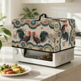 thumbnail image 2 of TSOVTHRID Rooster Chicken Vintage Floral Print Microwave Oven Dust Cover with Handle Stain-Resistant Universal Toaster Oven Cover Oil-Proof Small Appliance Dust Covers, 20.9"W x 15.7"D x 12.4"H, L, 2 of 7