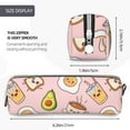 thumbnail image 3 of Fotbe Breakfast Pattern Leather Pencil Case, Pencil Pouch with Durable Zipper, Compact and Stylish Organizer for Stationery, Art Supplies, Travel Essentials, 3 of 7