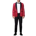 thumbnail image 2 of CHAQUETA DE TRAJE CHIC PARA HOMBRE CON SOLAPA DE CHALECO Y UN BOTÓN, TEJIDO METÁLICO BRILLANTE, BLAZERS L BURDEOS, 2 of 5
