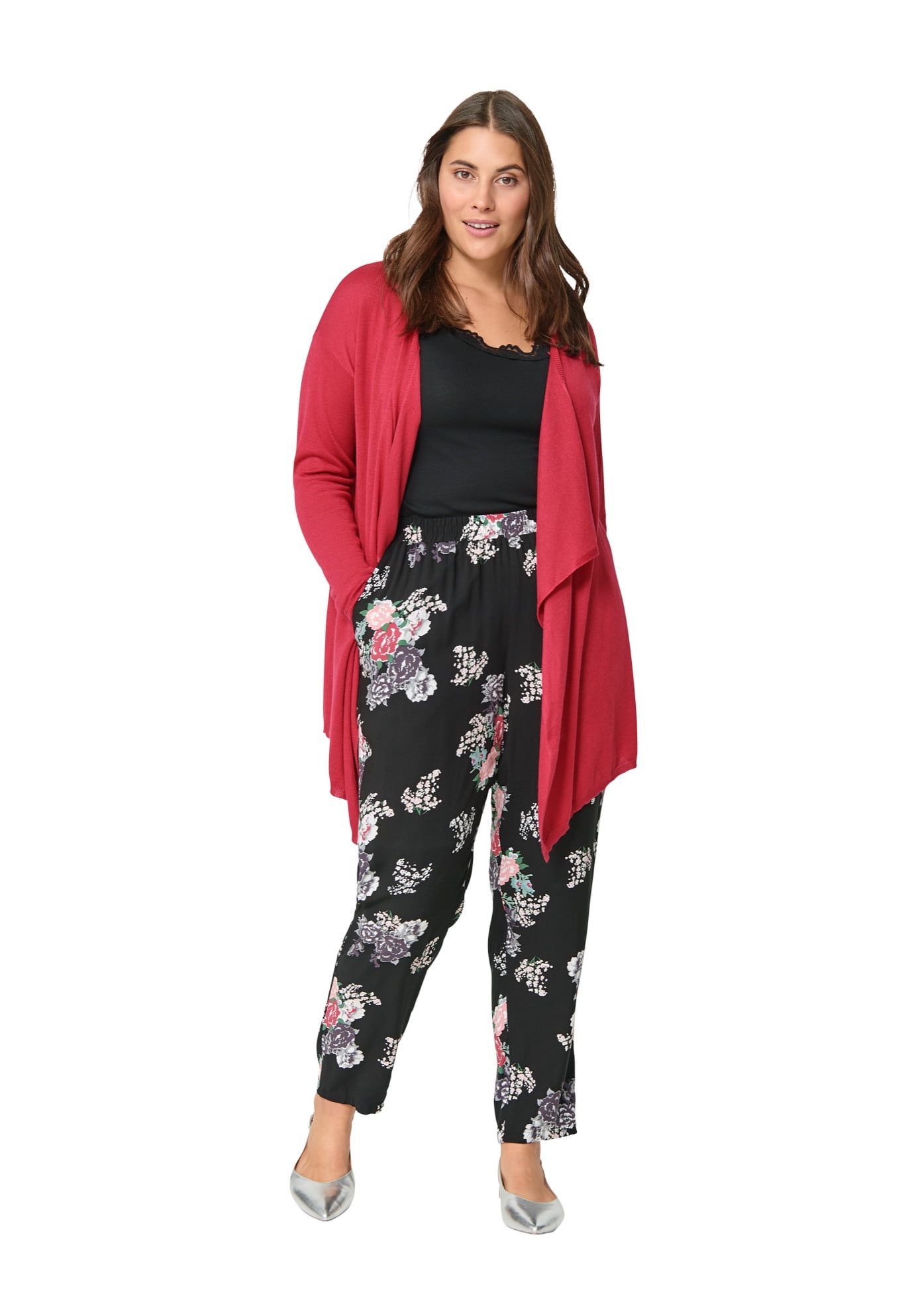 plus size draped cardigan