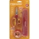 Photo 2 of Fiskars Color Change Kids 3pc Set - 5" Pointed Scissors, Red Color Change Ruler, Red Color Change Sharpener