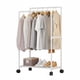 thumbnail image 1 of Perchero Rack Organizador Para Ropa Doble Kimhi Con Ruedas Portátil Perchero Para Colgar Ropa Con Estante De Almacenamiento Inferior Perchero Móvil Vertical, 1 of 5