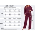 thumbnail image 6 of MOSHU 2 Piece Lounge Sets for Women Side Slit Pajamas Sets Loose Long Sleeve Tops and Wide Leg Pants Casual Outfits, 6 of 12