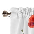 thumbnail image 7 of Red Corn Poppy Flower Curtains for Living Room Bedroom Curtains Kitchen Curtains for the Kids Room Window Treatments Drapes, 7 of 7