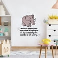 thumbnail image 2 of Bit Scarty Elephant Animal Quote Cartoon Quotes Decors Wall Sticker Art Design Decal for Girls Boys Kids Room Bedroom Nursery Kindergarten Home Decor Stickers Wall Art Vinyl Decoration (20x18 inch), 2 of 2