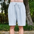 thumbnail image 6 of Hurxie Mens Basic Shorts with Pockets Basketball Gym Workout Plain Uniform PE Shorts White,M, 6 of 6