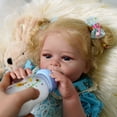 thumbnail image 2 of Muñeca renacida JIZHI, realista, rubia recién nacida, 2 of 9