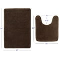 thumbnail image 4 of Tafts Ultra Soft Luxury Bath Mat, Bathroom Rugs, Chenille Microfiber, Absorbent Non-Slip Machine Washable, Bathroom Decor, Super Plush Bath Mats for Bathroom, Shower & Tub, Mocha Brown, 4 of 5