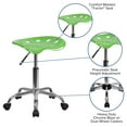 thumbnail image 5 of Flash Furniture Vibrant Spicy Lime Tractor Seat and Chrome Stool, 5 of 12