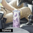 thumbnail image 6 of Butterfly 20oz Stainless Steel Skinny Tumbler – Vacuum Insulated Slim Travel Cup with Lid & Stainless Steel Straw, 360° Full Wrap Printed Tumbler for Home, Office & Outdoor Use, Spring, 6 of 6