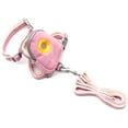 thumbnail image 1 of Cat Dog Sunflower Embroidered Chest Strap Pet Backpack Harness Traction Rope Pink-M, 1 of 7