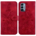 thumbnail image 2 of Compatible with OnePlus Nord N200 5G Embossed Lily Wallet Case with Card Holder PU Leather Flip Cover, 2 of 5