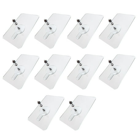 

YIHNDIS Antibacterial Material Nail Free Wall Hook Screw Adhesive Non-Trace No Drilling for Bathroom Kitchen Utensils (A One Size)