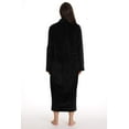 thumbnail image 3 of Just Love Textured Plush Zipper Lounger Robe for Women (Black, Medium), 3 of 3